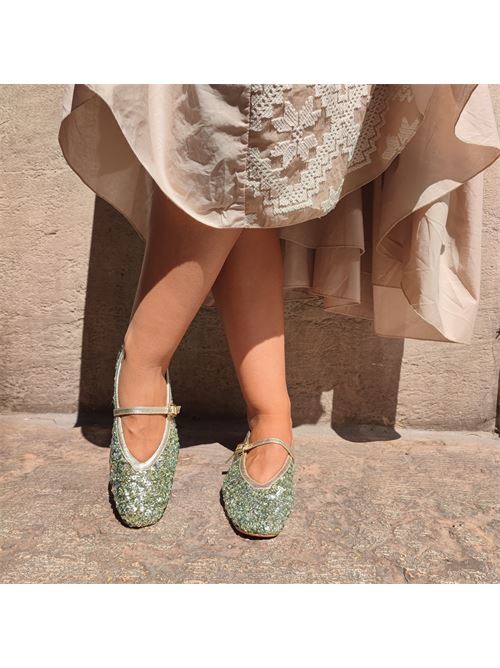 Ballerina donna pailettes IL LACCIO | 984/LPAILETTESGREEN
